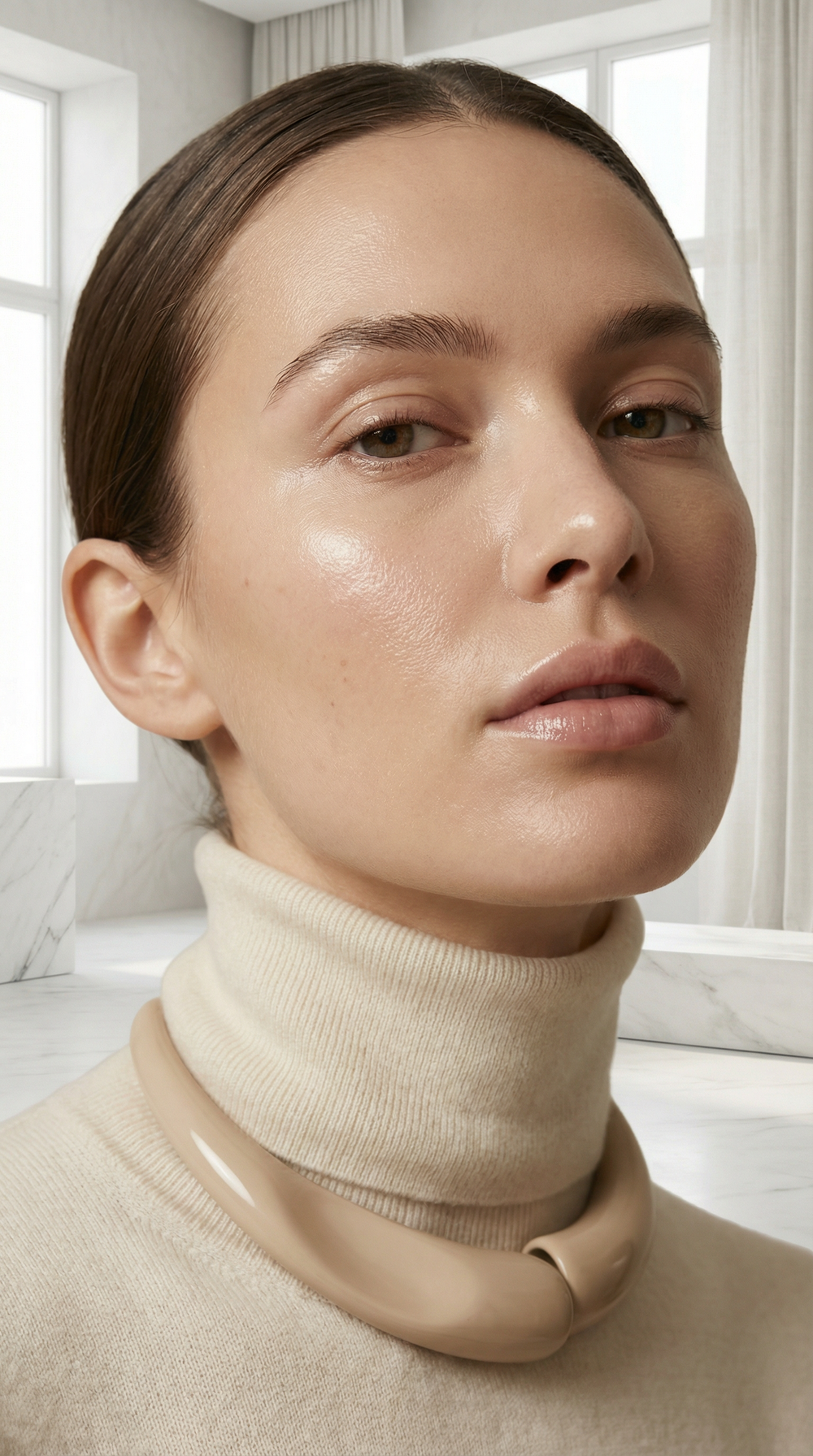 Woman with radiant clear skin and natural glow representing skincare results at Elda Silva Medspa Miami